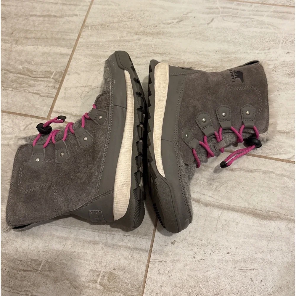 Sorel Youth Whitney II Joan Lace Waterproof‎ Snow Boots Size 4